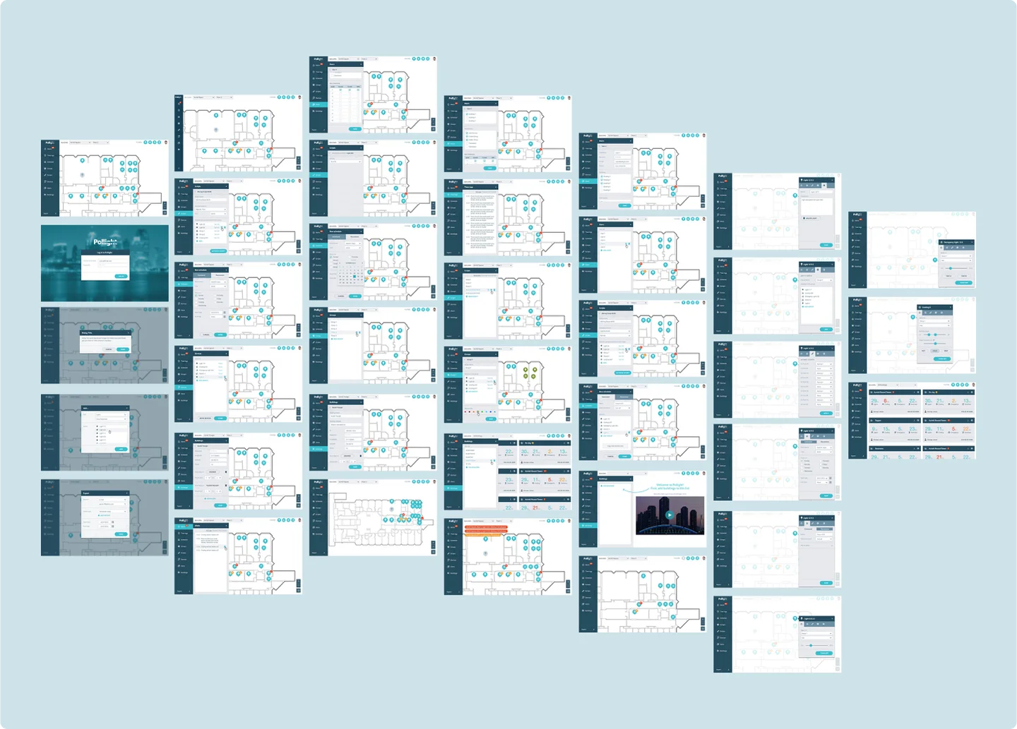 40 screens where designed for Pollight