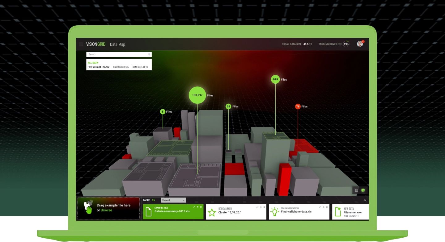 MinerEye Big data represented as a 3D model