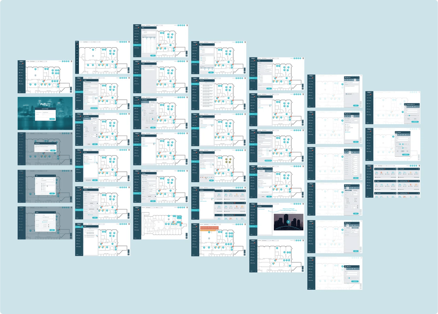40 screens where designed for Pollight