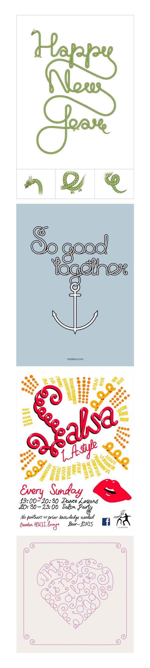 Posters and lettering collection